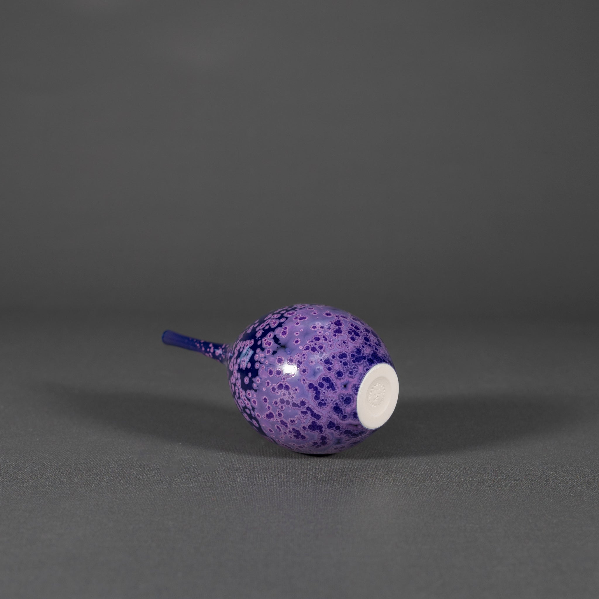 Miniature Cobalt Purple Crystalline Vase