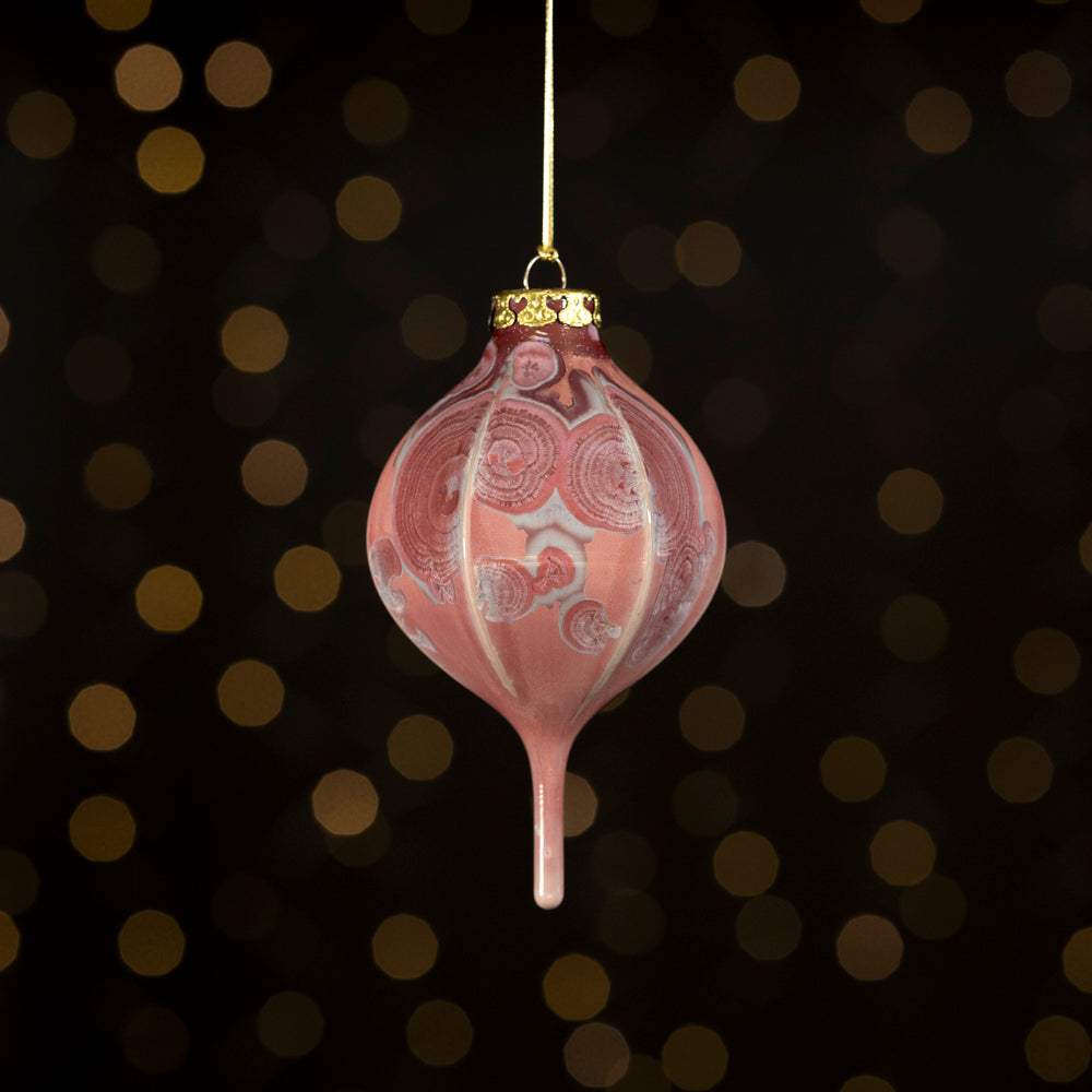 Blush Pink Crystalline Ornament