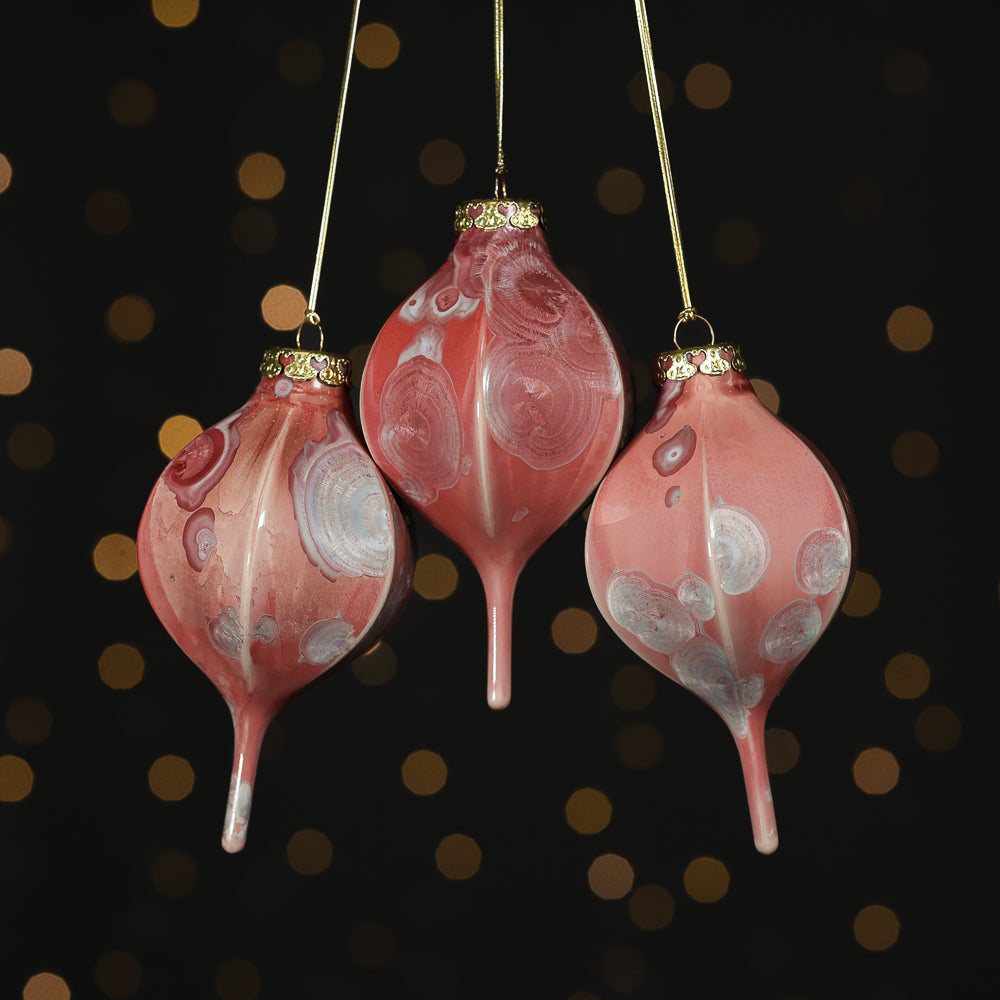 Blush Pink Crystalline Ornament