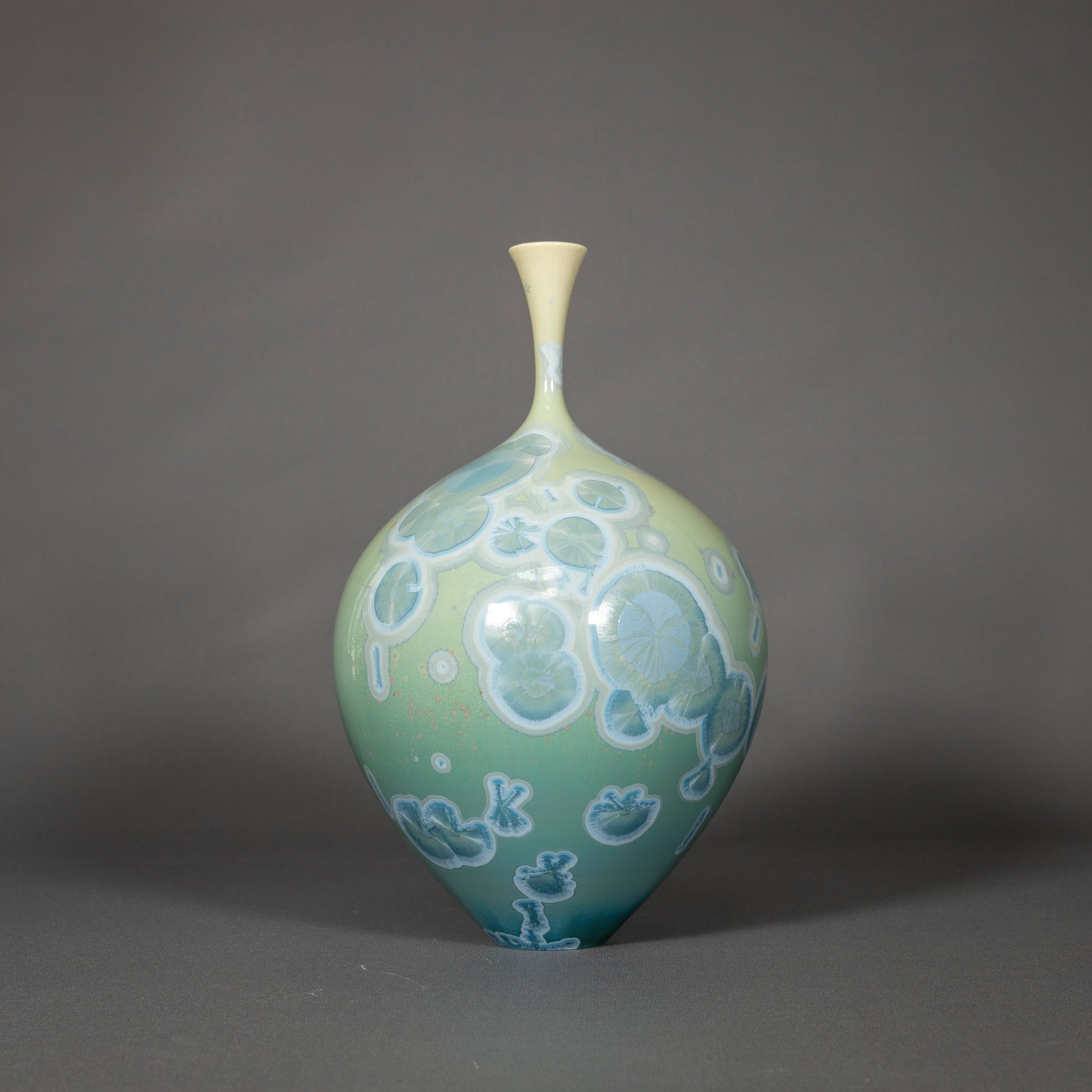 Mint Green Crystalline Vase