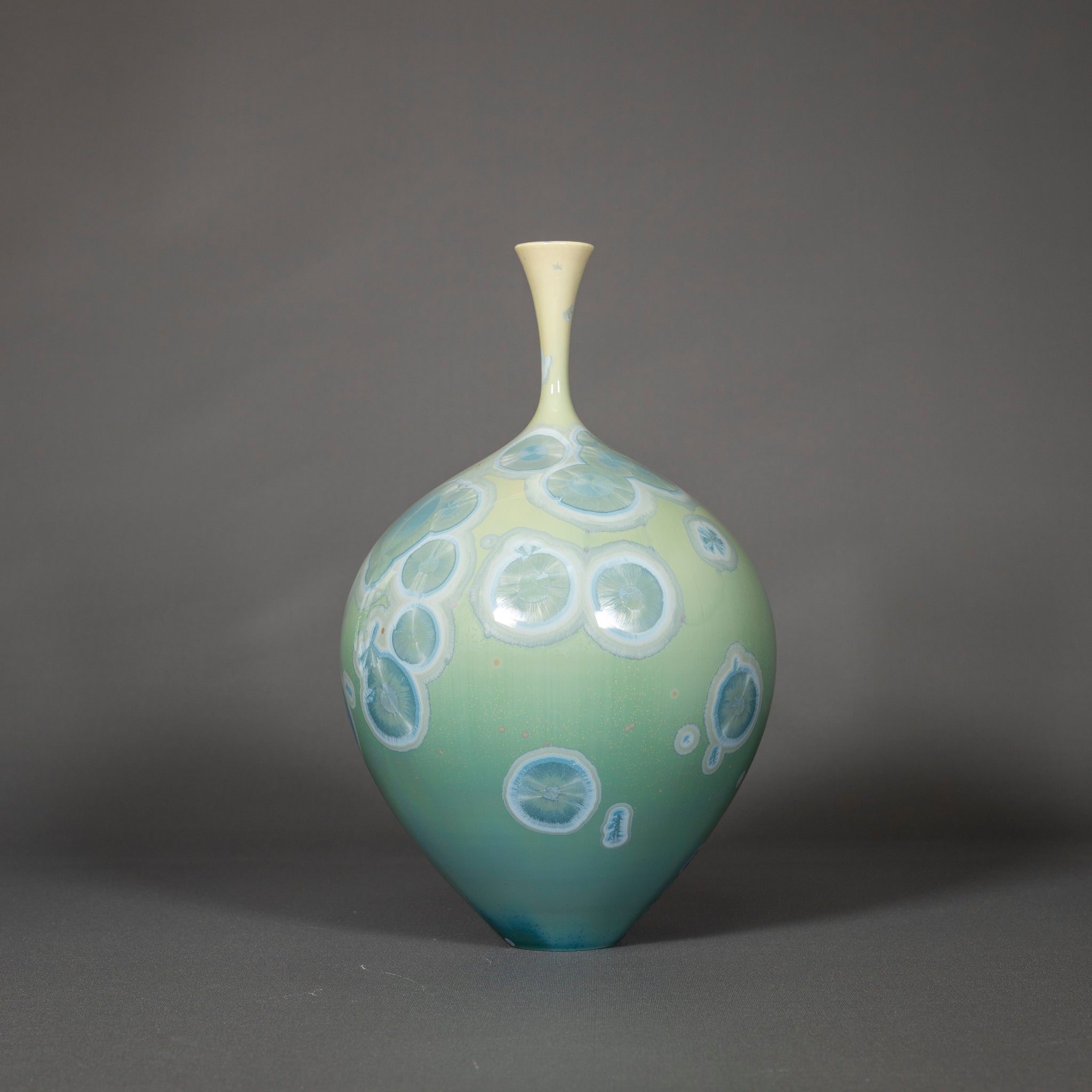 Mint Green Crystalline Vase